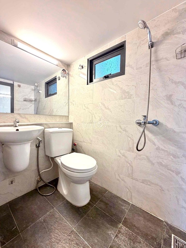 The comfort room right there in the corner.