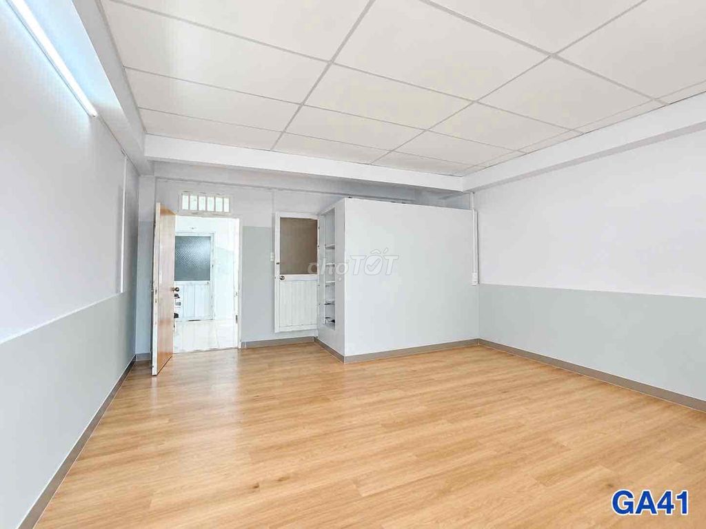 Cool, empty balcony studio.