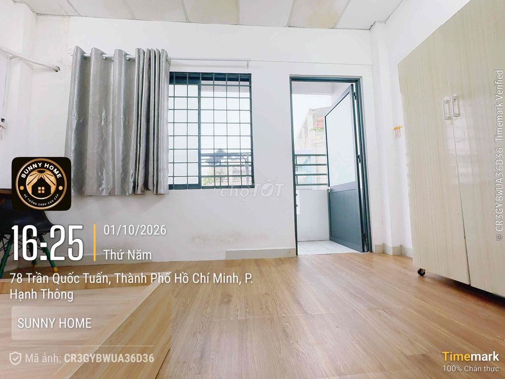 40 meters-one kitchen bedroom, balcony, Full interior- near Emart pvt, Went Lang