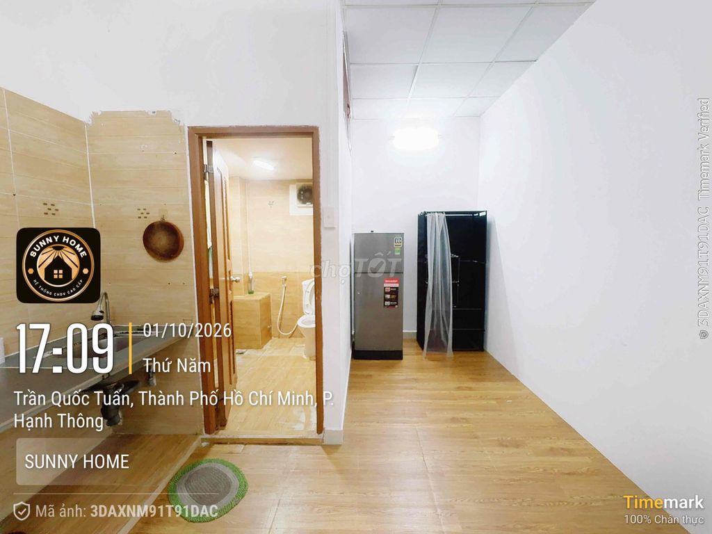 40 meters-one kitchen bedroom, balcony, Full interior- near Emart pvt, Went Lang