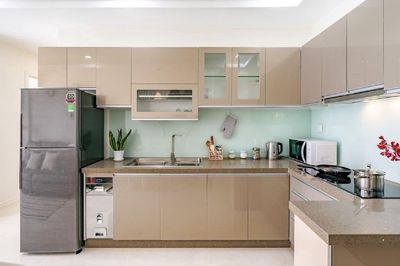 There's a lot of room. Two bedrooms. Three bedrooms at The GoldView.