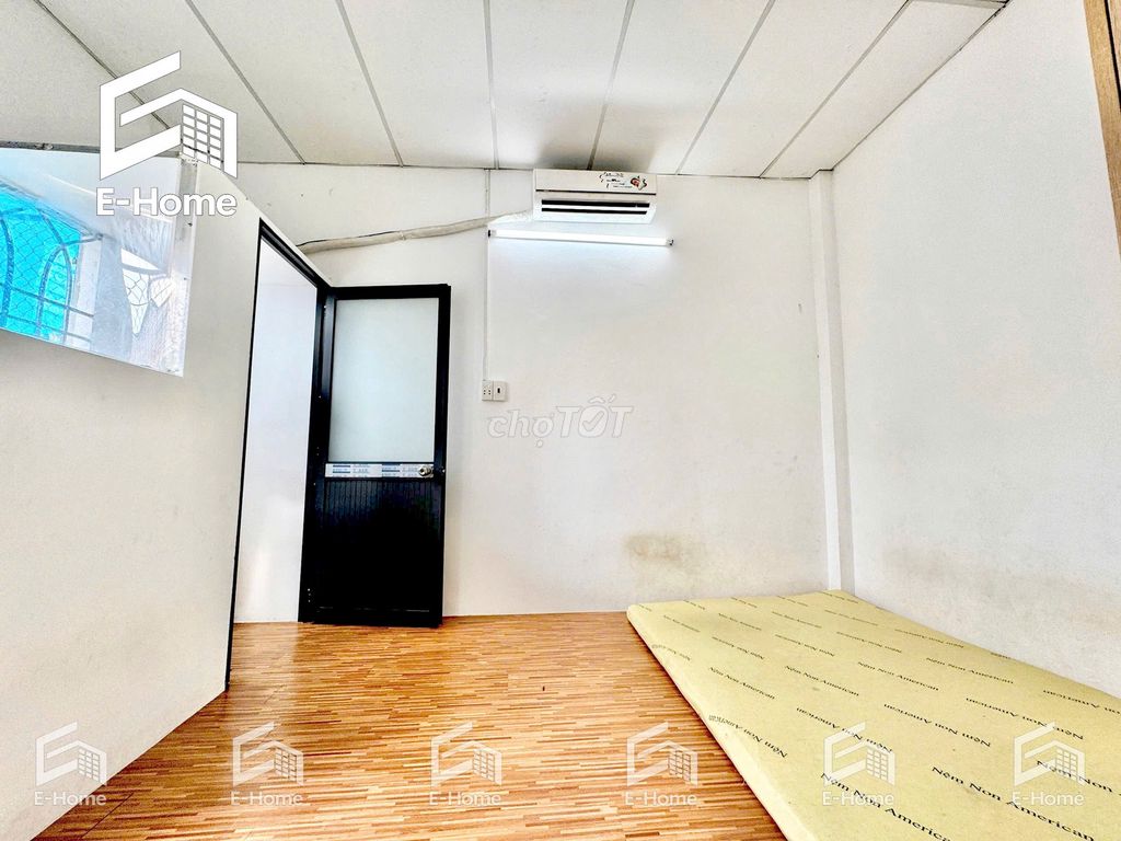 The studio is full of furniture - his own balcony - his own washing machine