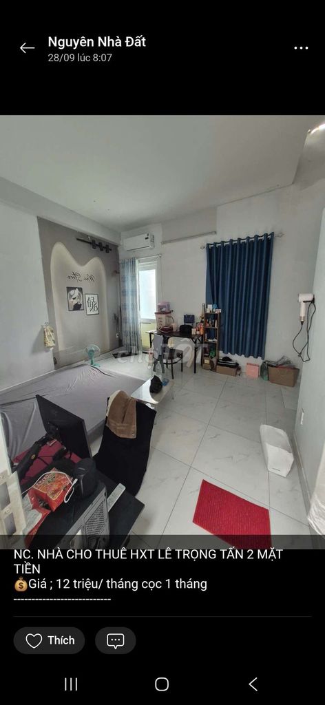 Rent 5 x 20 meters a floor 3 bedroom 3 hext Lê Trọng Tấn toilet