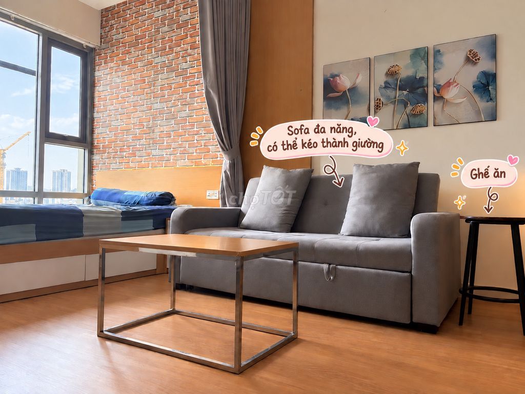 Rent the studio apartment Golden King in front of the American center.