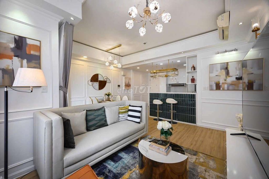 Masteri Thảo Điền rents two bedrooms, two toilets, nice corner.