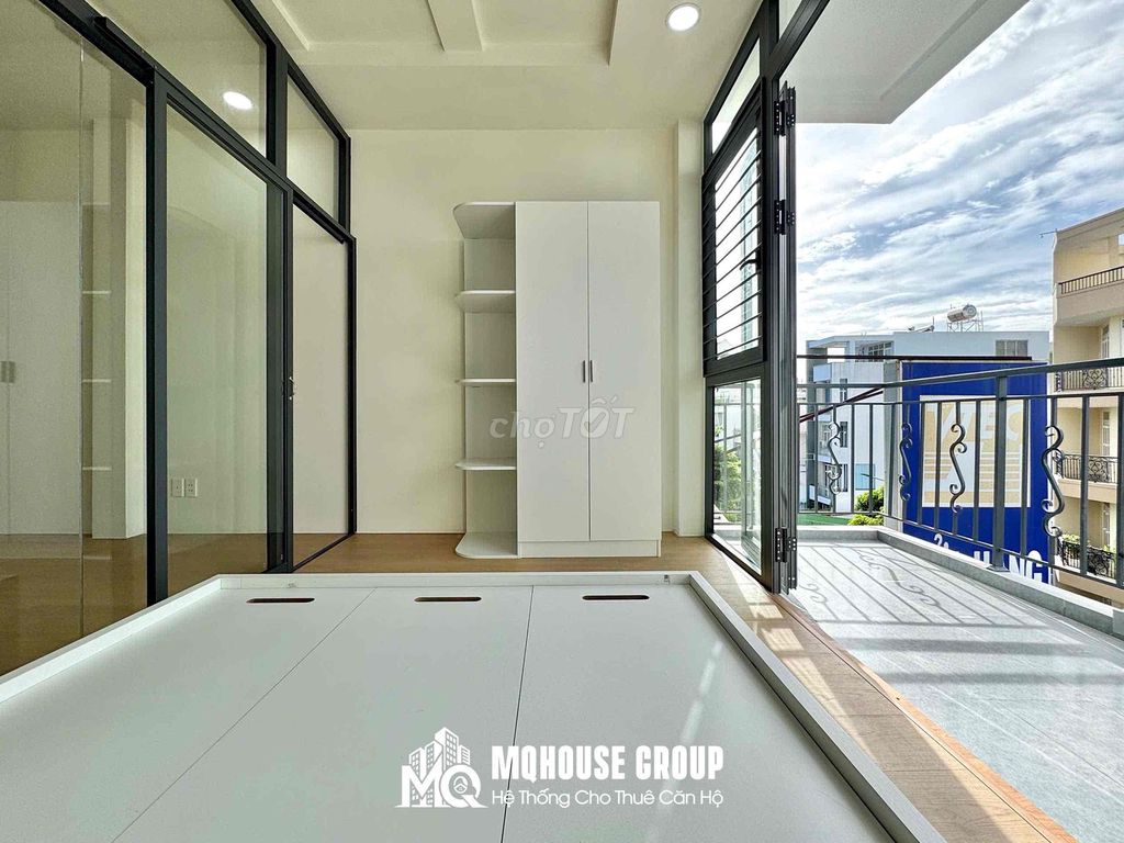 A balcony bedroom with a full Tân Sơn Nhì - semi-talent complex