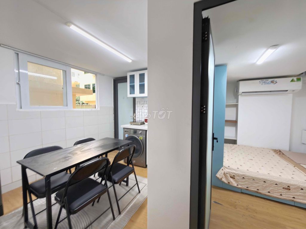 Two bedrooms. One room. 60 M2 01. Private washing machine.