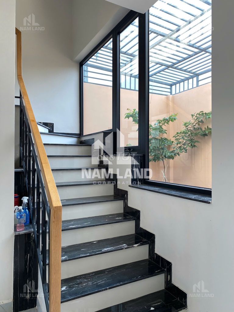 It's a super cool new house. Three-story garage. Five-room big office.