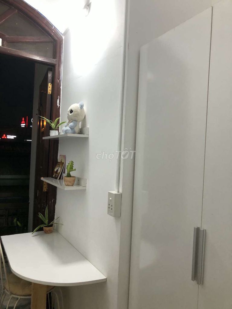 In the inside room, air conditioner.