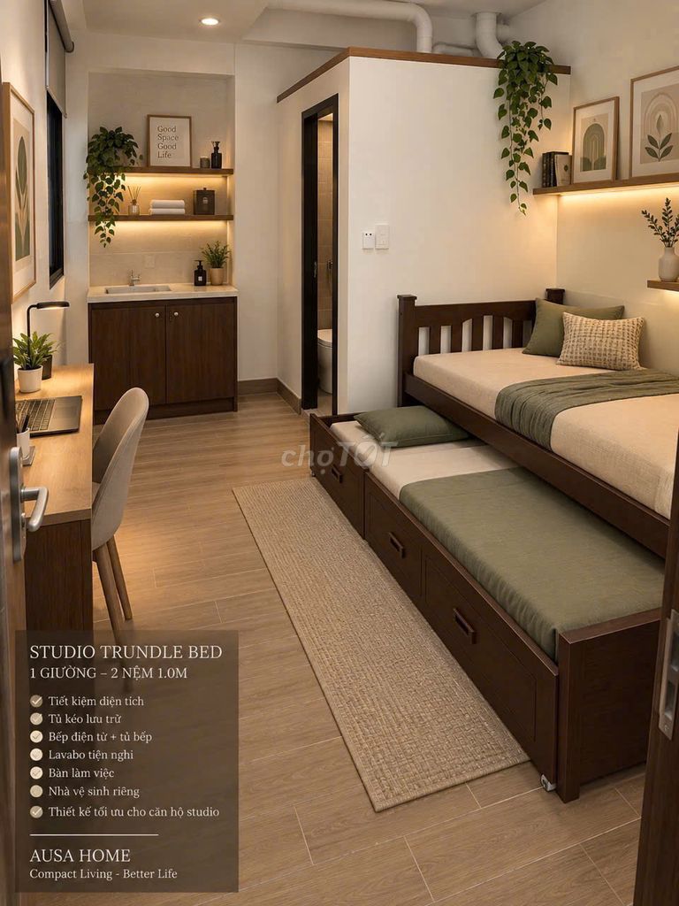 Rent a service apartment, Phước Kiển 20mm University boarding room for 4.5 million a month.