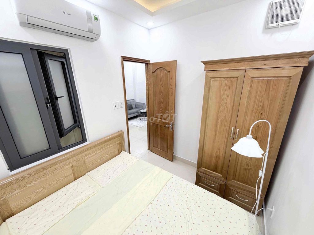 A bedroom near the latest airport - full interior.