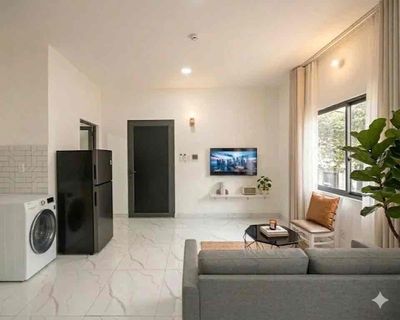 The studio is a full interior bedroom - a parking spot - right next to the diamond island