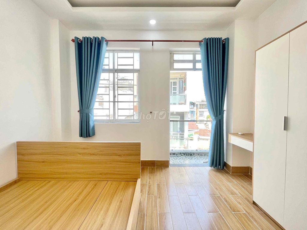 studio full interior - private balcony - Lê Lợi, Gò Vấp