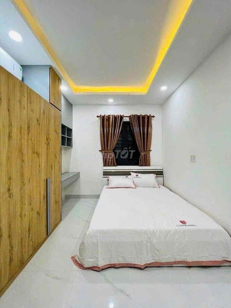 Two floors up the roof. Three bedrooms. Three toilets with basic interiors.
