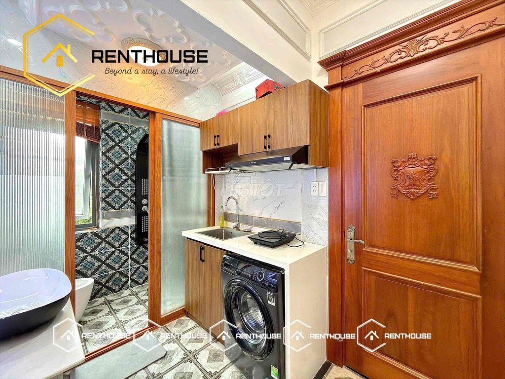 mini apartment - kitchen cup - full interior - in flower village park