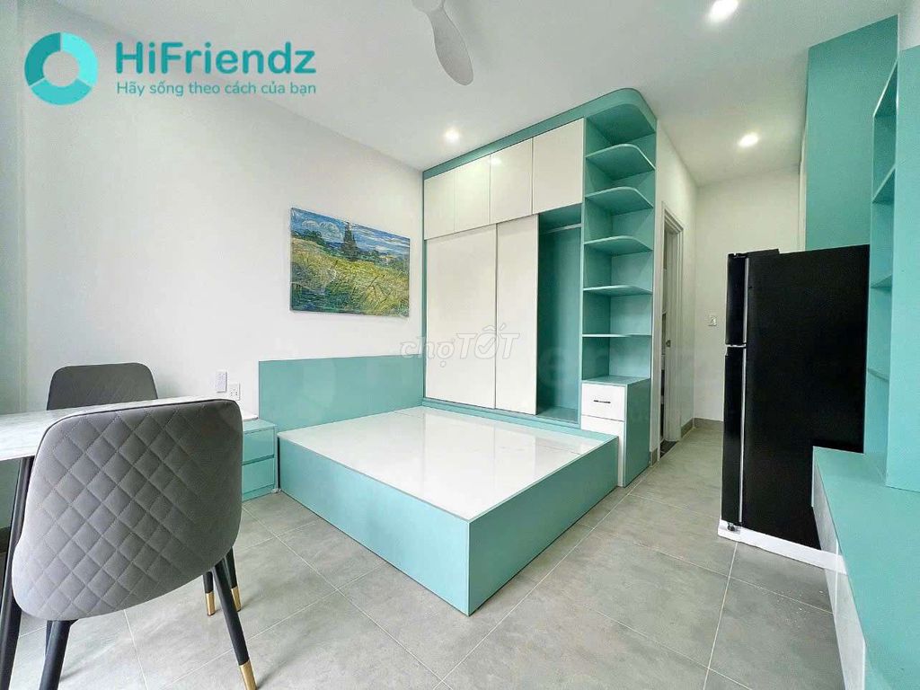 The studio service apartment is located in Cát Lái near the umt