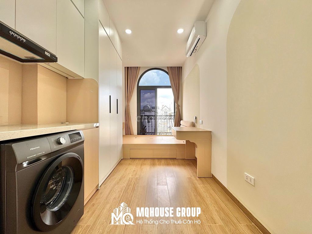 The new mini apartment is 100 percent beautiful balcony right in the middle of the white writing market.