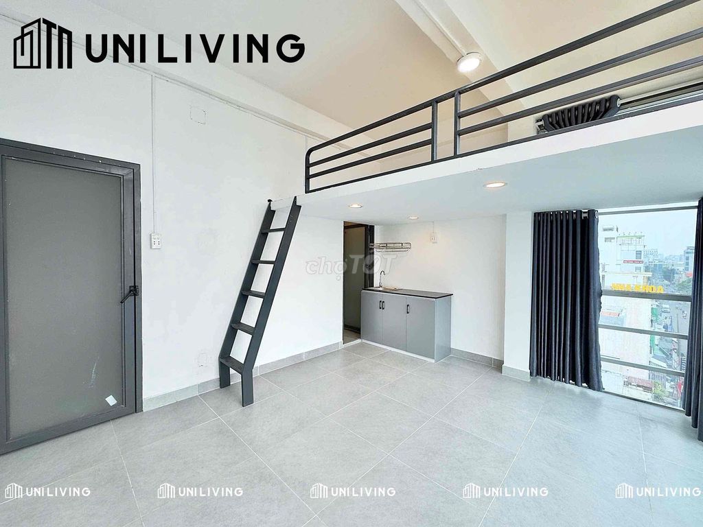 The super-wide new room has an elevator in front of Bùi Đình Tuý.