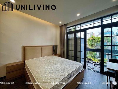 Rent the studio with a balcony - full interior - behind the mega market