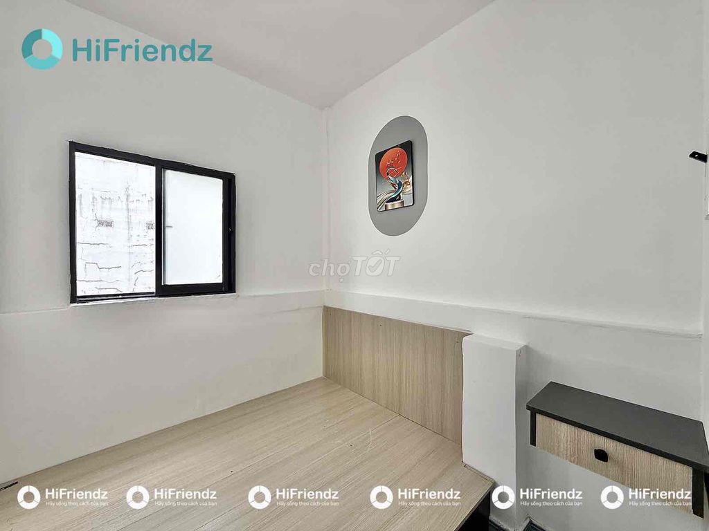 Rent two bedrooms. Four super clear windows on Nguyễn Văn Khối.