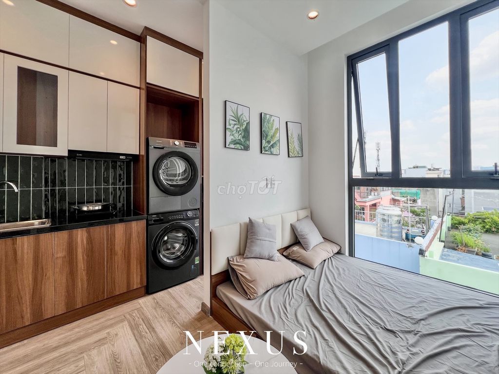 upper apartment - full furniture next to the balconies, sky windows