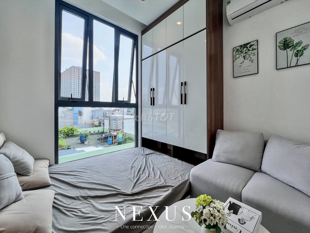 upper apartment - full furniture next to the balconies, sky windows