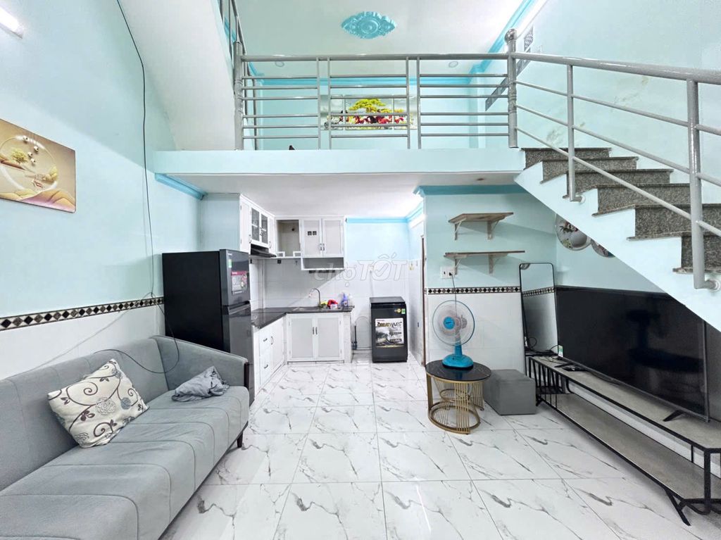 Three floors of Âu Dương Lân-7-3 District 8 2 bedrooms, furniture house, near the Y bridge