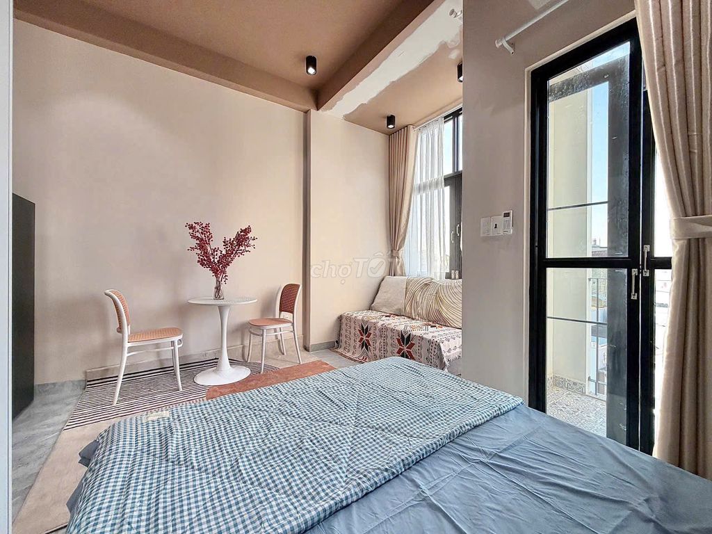 the balcony house full of furniture plus private washing machine