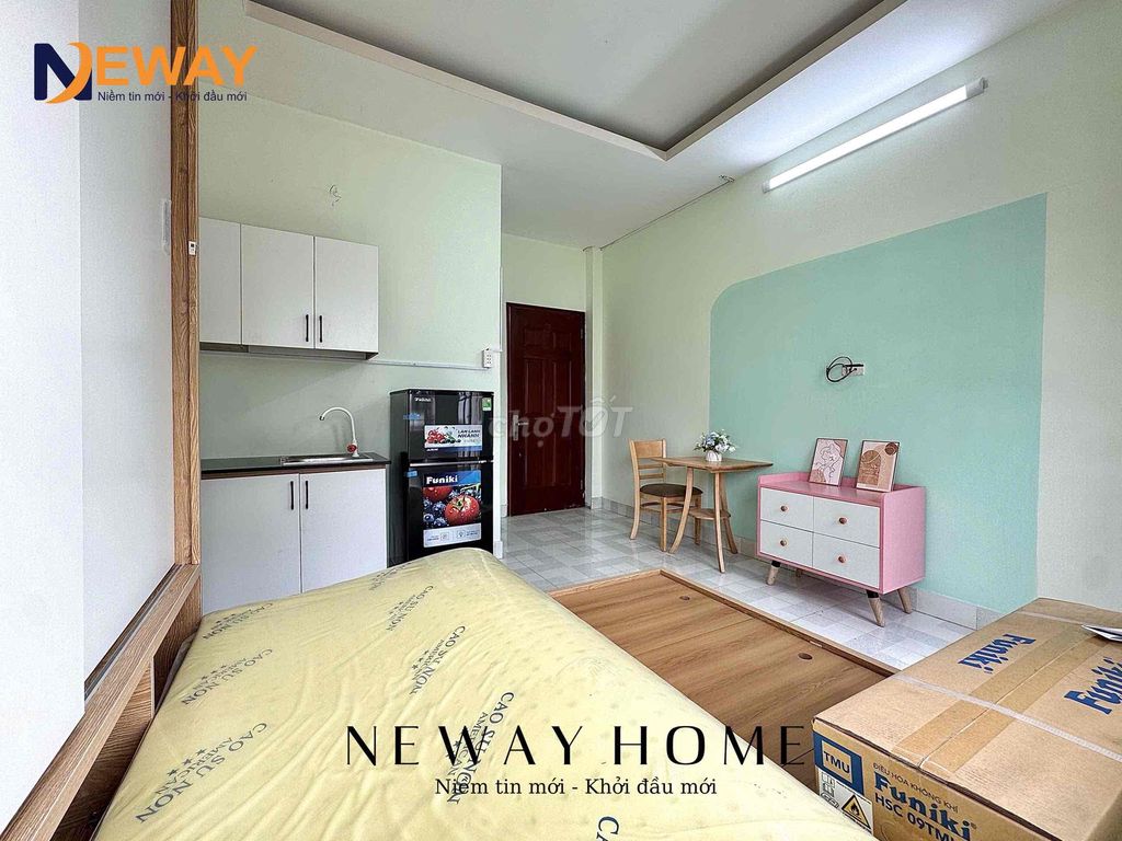 Rent the balcony studio full of furniture near aeon Tân Phú