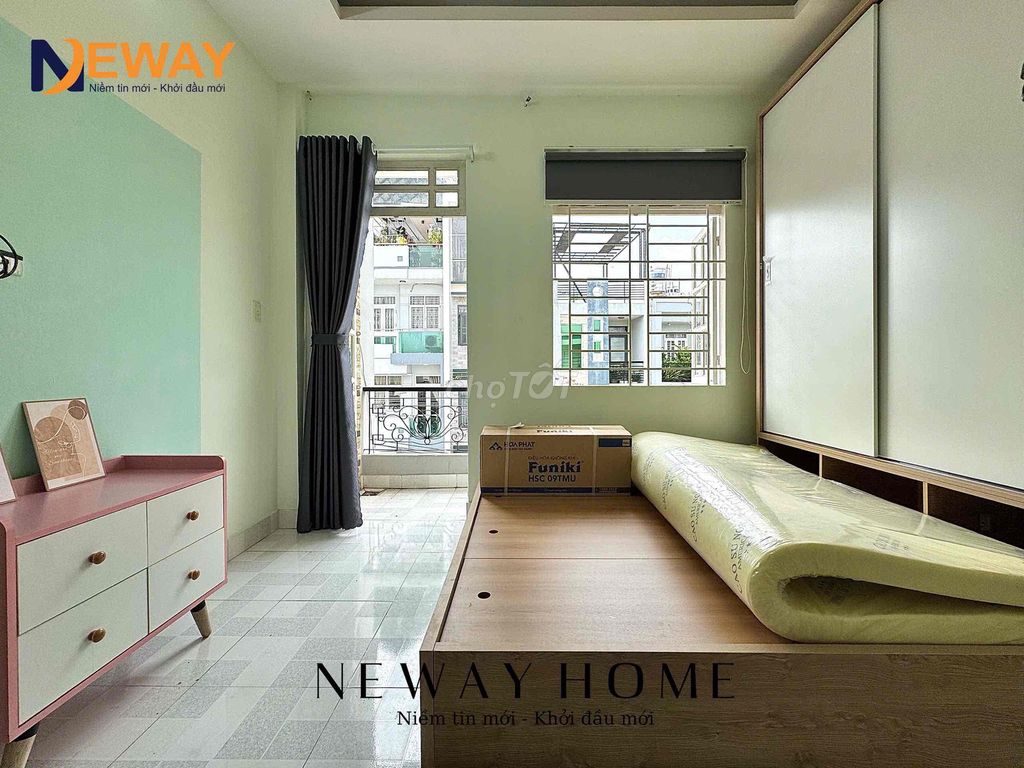 Rent the balcony studio full of furniture near aeon Tân Phú