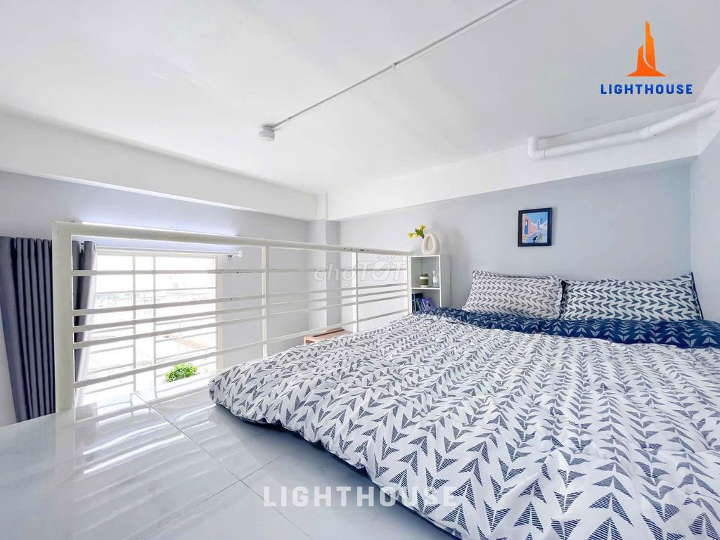 The nice clean apartment is in the market. The lady has the elevator.