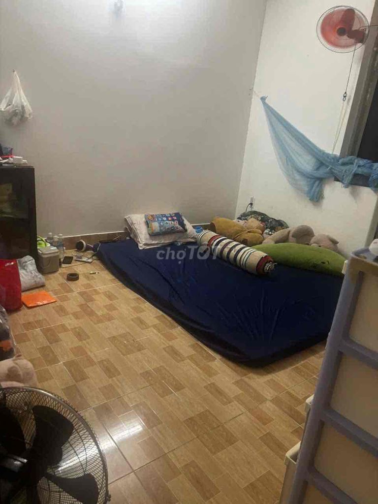 Three bedrooms are rented. Two bathrooms, six meters down.