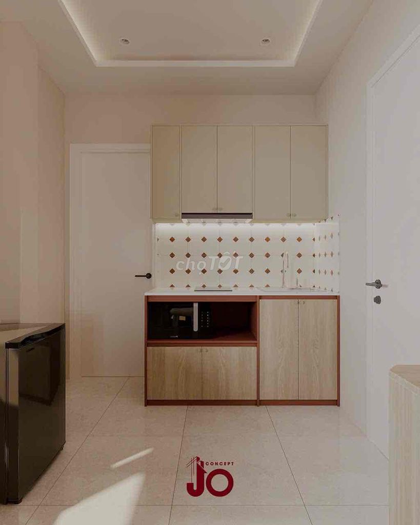 A large kitchen bedroom in Nhật Tảo District 10 open windows, with video contact.