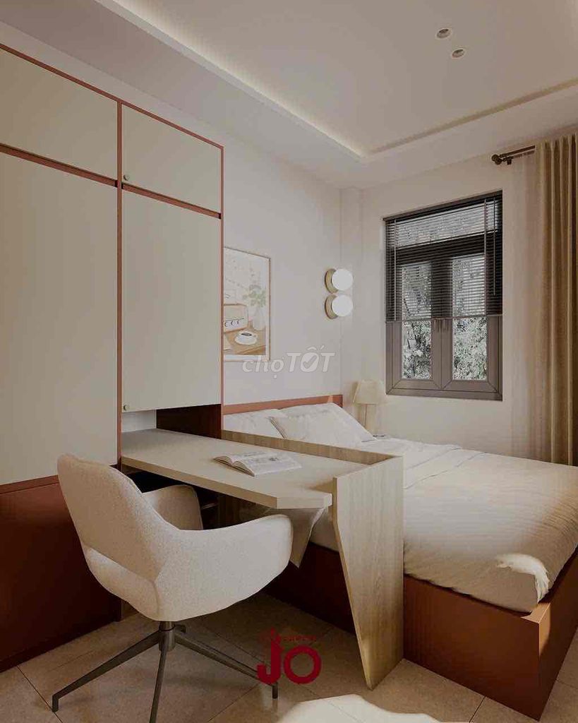 A large kitchen bedroom in Nhật Tảo District 10 open windows, with video contact.