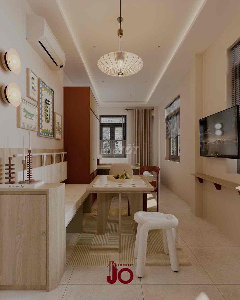 A large kitchen bedroom in Nhật Tảo District 10 open windows, with video contact.