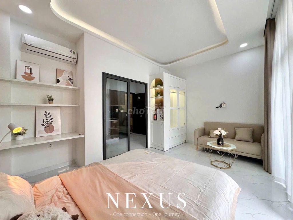 apartment one new bedroom is 100 percent built -- balcony -- near Nguyễn Thái Sơn great literature