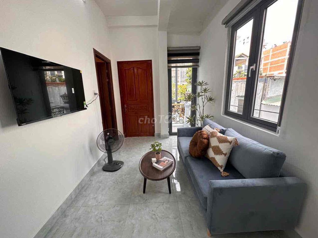 The apartment is empty. One bedroom. One bathroom.