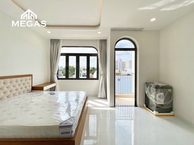 balcony apartment - full interior + washing machine - right emart Phan Huy Ích
