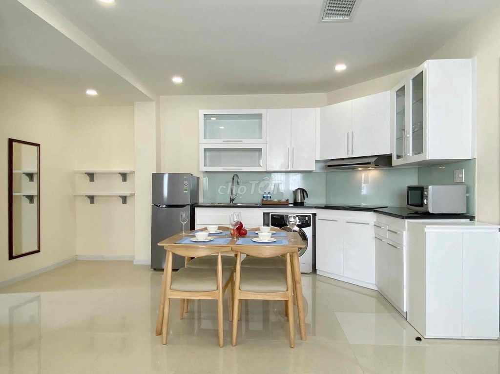The apartment. A high-end bedroom near the latest airport.