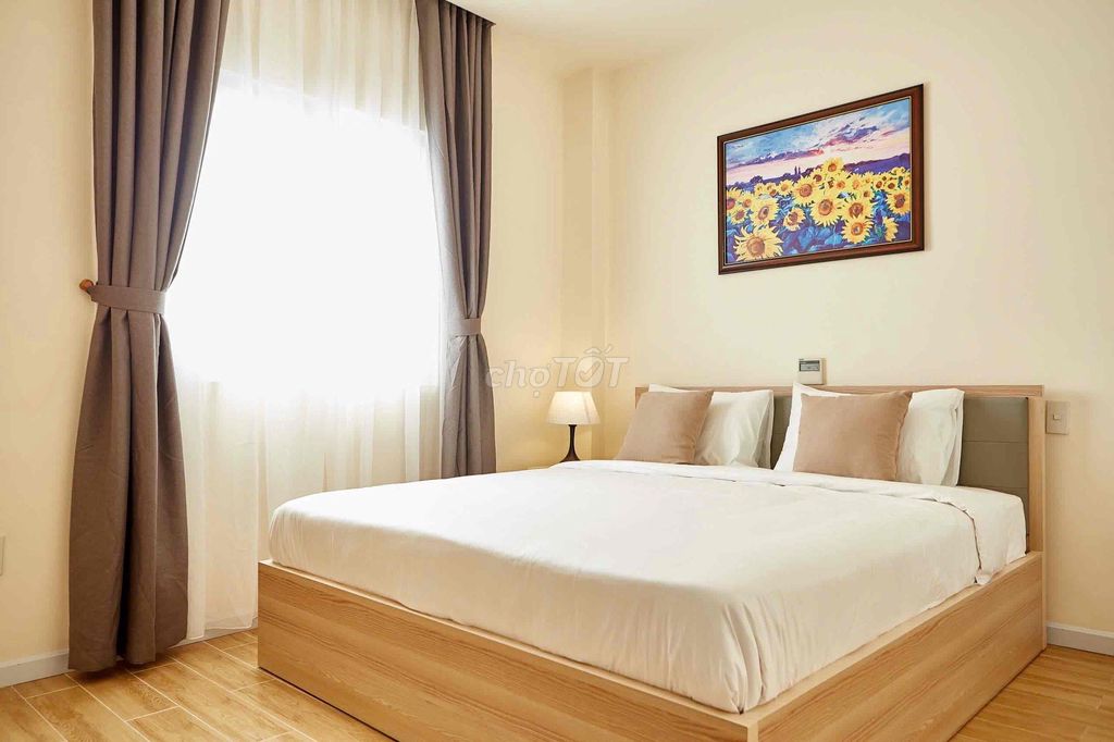The apartment. A high-end bedroom near the latest airport.
