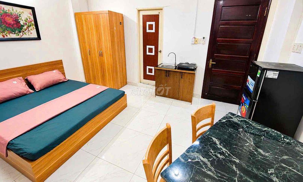 Super open balcony studio - full interior near palm bridges and District 8th.