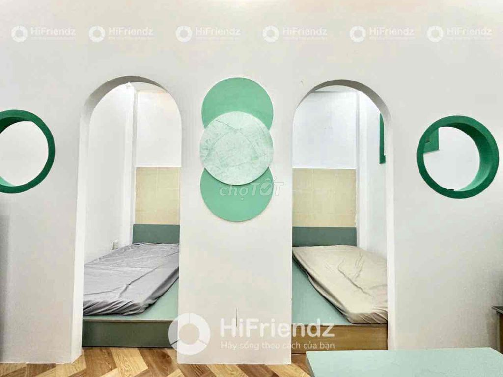 Two full bedrooms near the library.