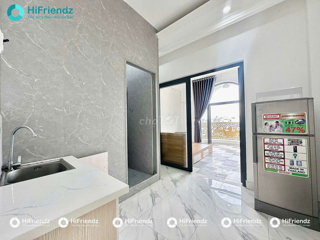 Separation studio full interior - large balconies - close to green town apartment