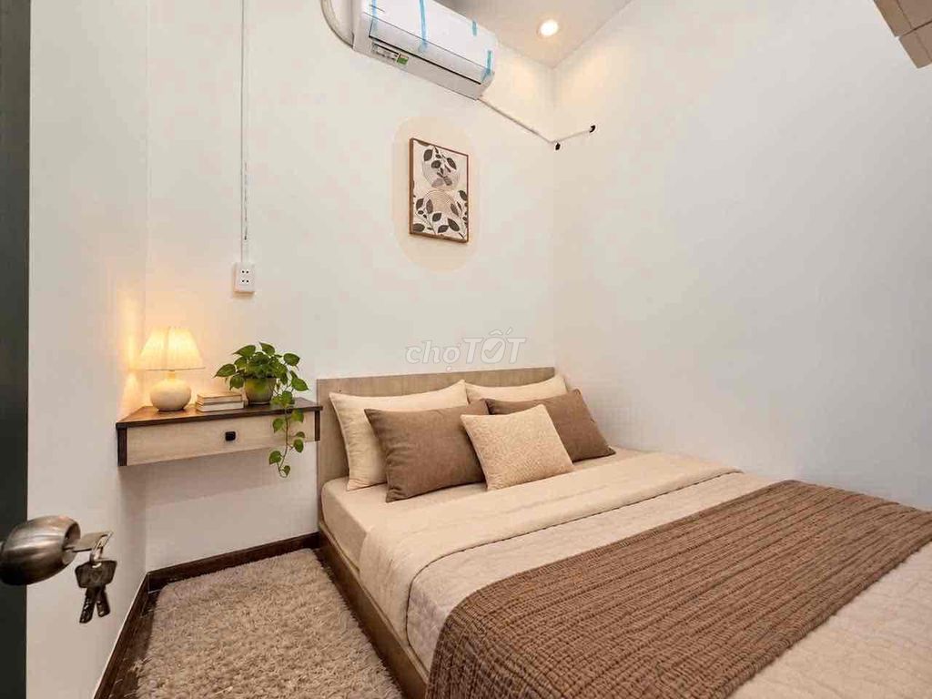 Two bedrooms with balconies