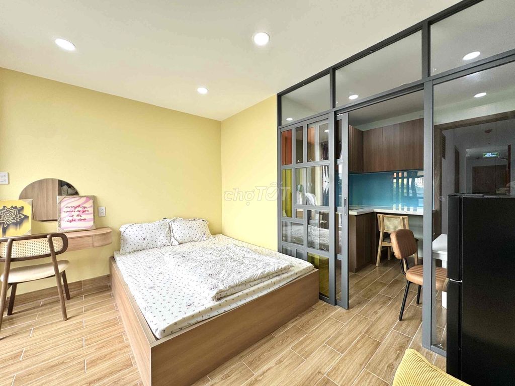 One bedroom - kitchen cup - full interior right on toart Phan Huy Ích
