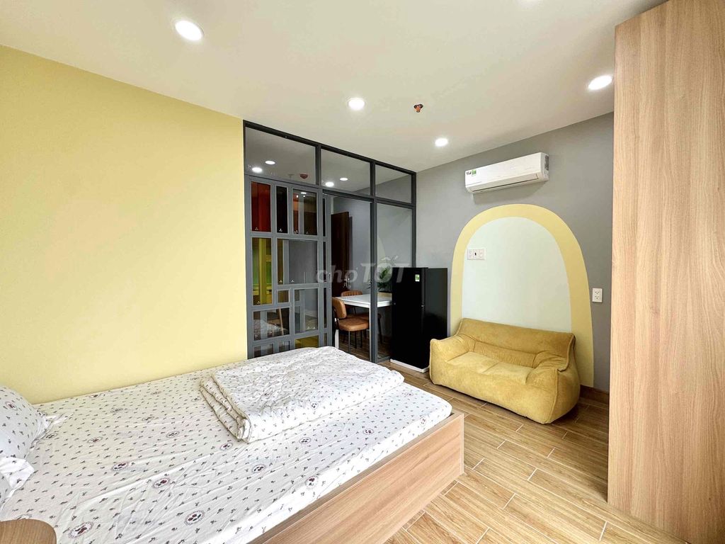 One bedroom - kitchen cup - full interior right on toart Phan Huy Ích