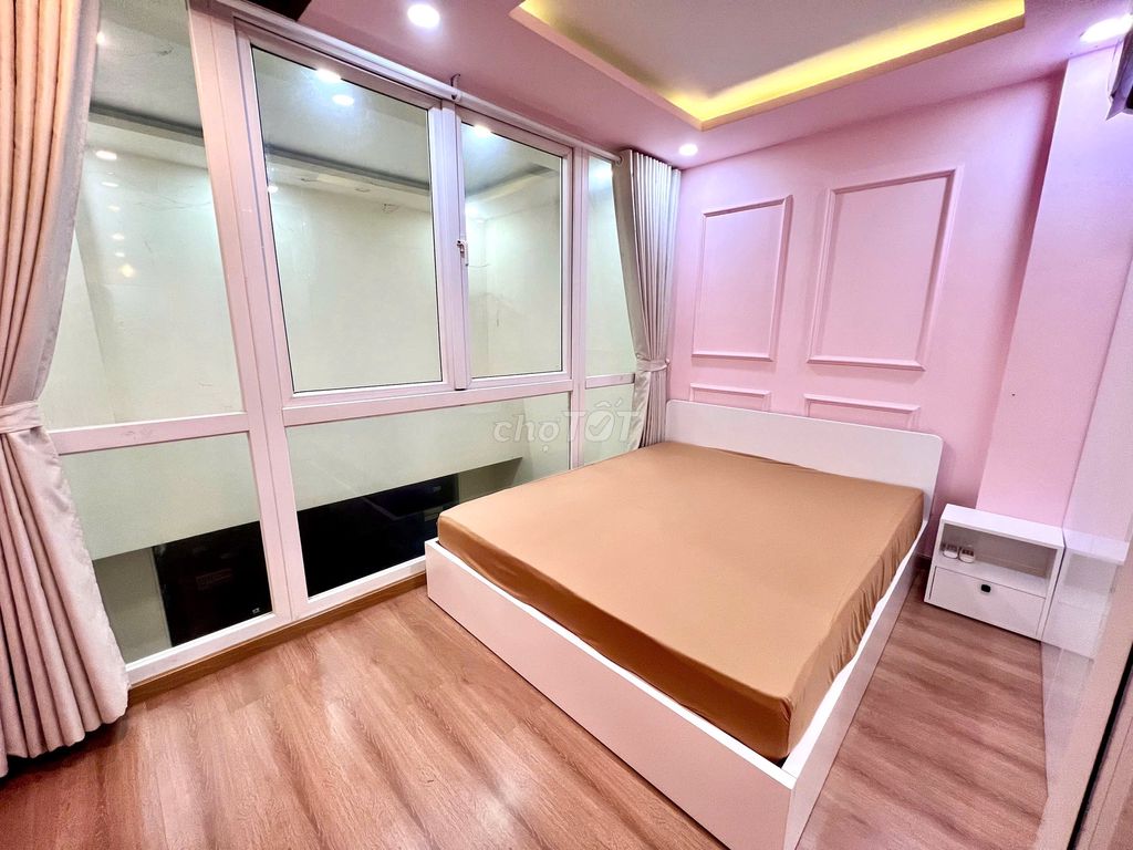 apartment one pink bed room area full interior utility