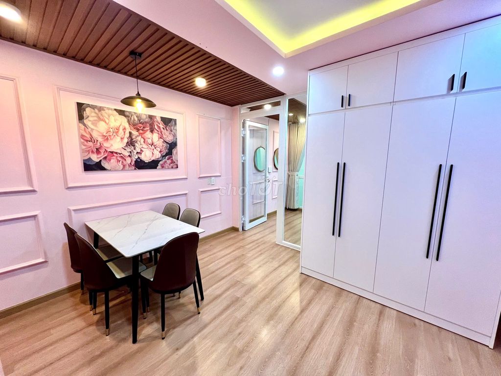 apartment one pink bed room area full interior utility
