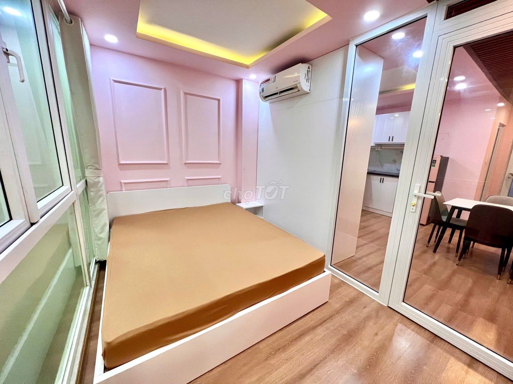 apartment one pink bed room area full interior utility