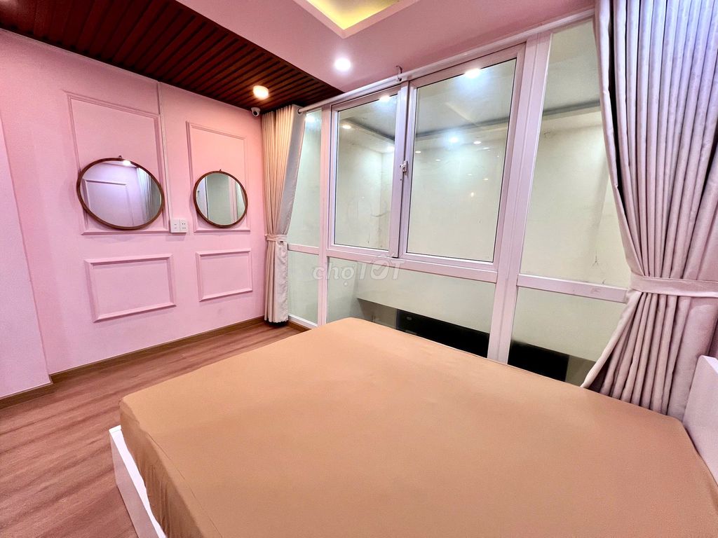 apartment one pink bed room area full interior utility